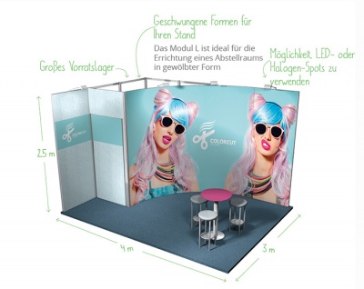 Messestand Modular 12 qm Vista