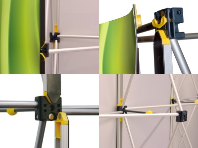 Faltdisplay 4x3 Gebogen