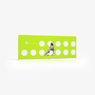Messewand gerade aus Stoff ab 240 -600 cm Breite