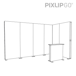 LED Eck-Messestand Pixlip Go ES4020
