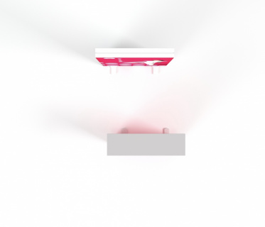 LED Messestand mit Theke 1x1