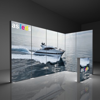 Mobiler LED Messestand mit Theke SEGO 05
