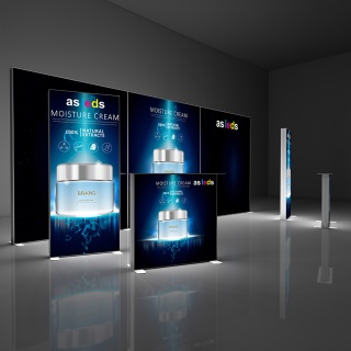 Mobiler beleuchteter LED Messestand Sego 07