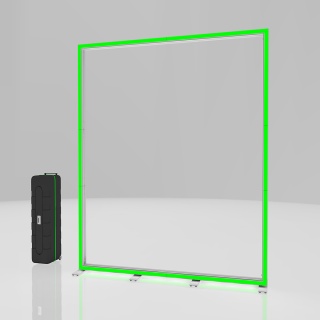 RGB Lightframe proLEDs Messewand, Messestand Modul 200cm Breit