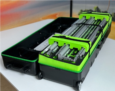 RGB Lightframe proLEDs Messewand, Messestand Modul 200cm Breit