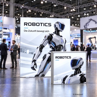 Mobiler LED Messestand Big proLed mit LED Theke 200cm