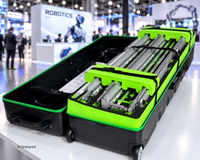 Mobiler LED Messestand Big proLed mit LED Theke 200cm