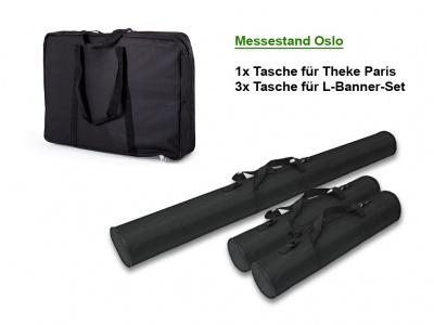 Messestand Oslo Komplettset inkl. Theke und Druck