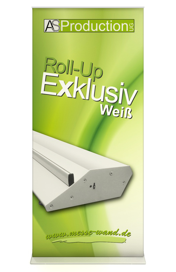 Roll Up Exklusiv Wei inkl. Druck 200cm Breit