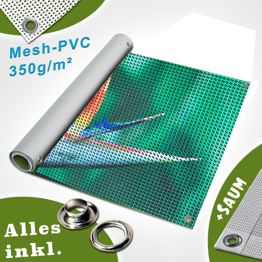 Druck auf PVC Mesh Standard 350g/qm