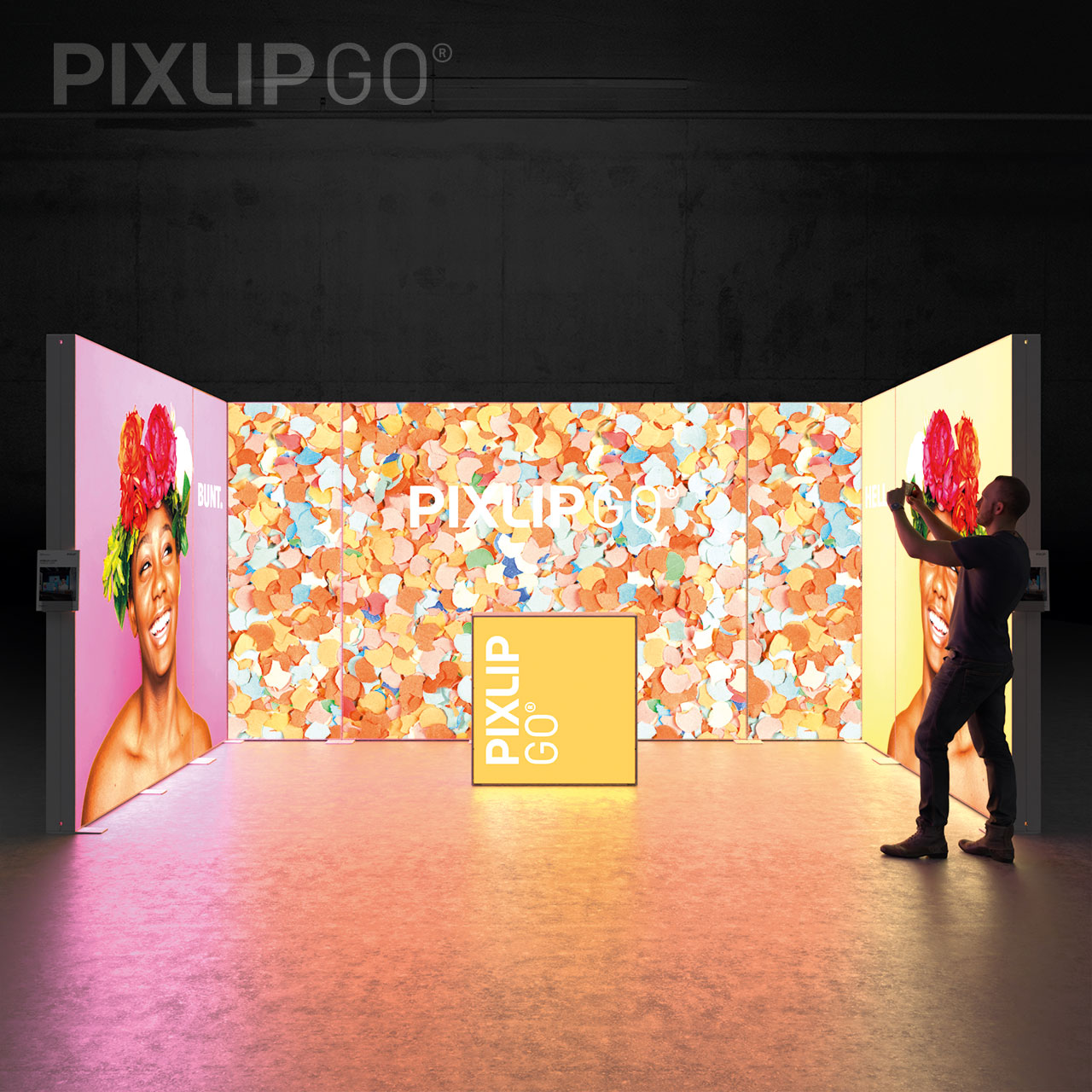 LED Messestand Pixlip GO STAND RL5030