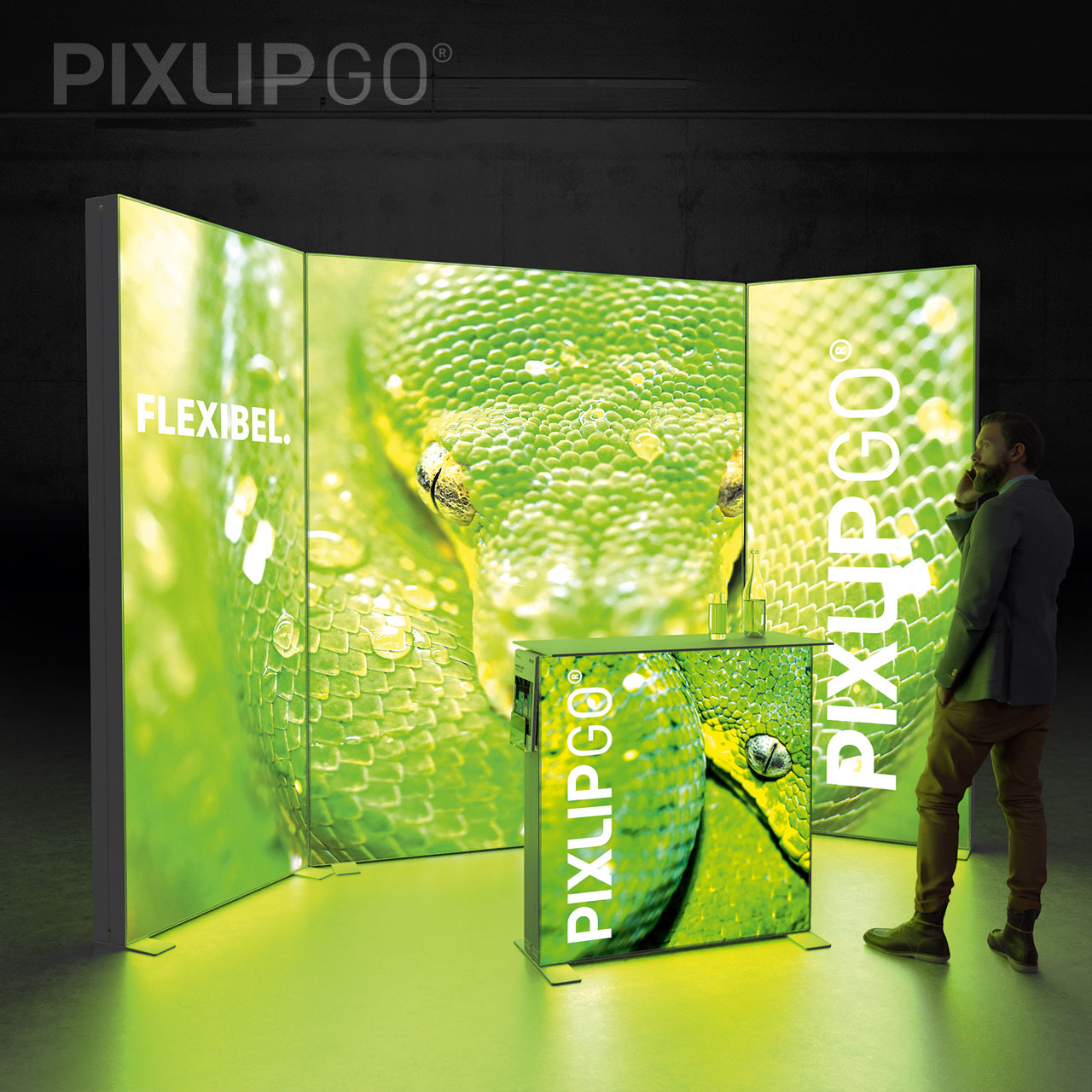 LED Messestand Pixlip GO STAND RL3010