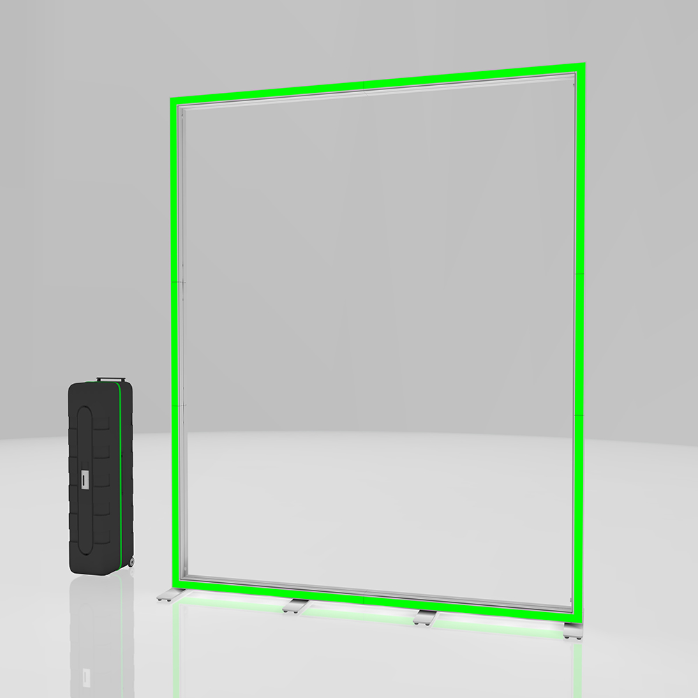 RGB Lightframe proLEDs Messewand, Messestand Modul 200cm Breit