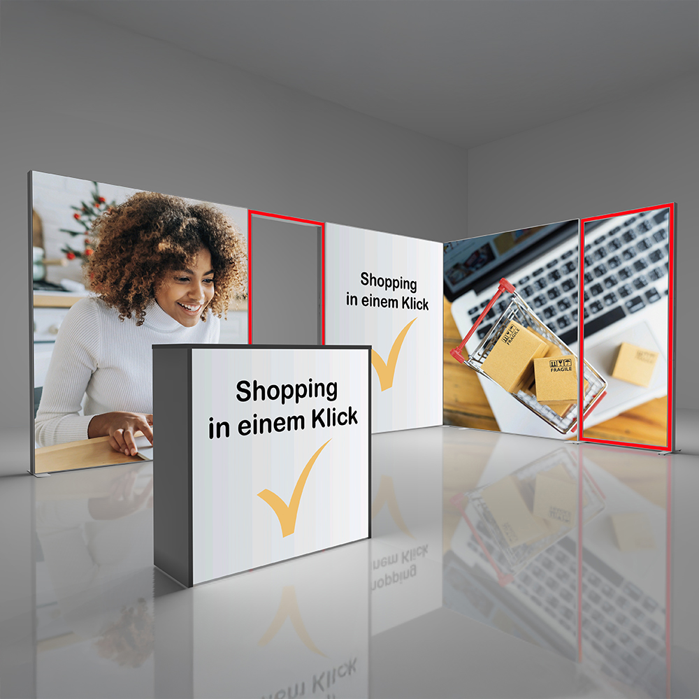 Mobiler LED Messestand proLEDs 15qm Set 06