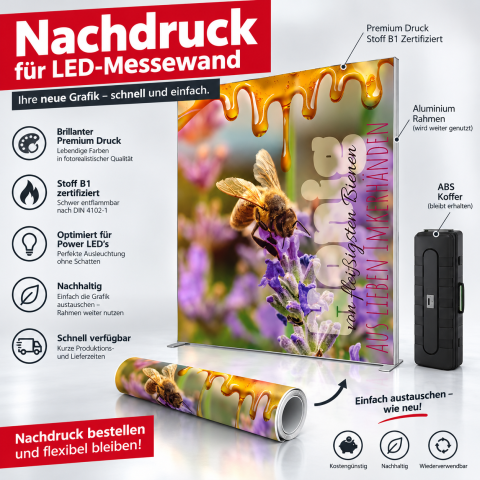 Nachdruck für LED-Messewände & LED-Messestände