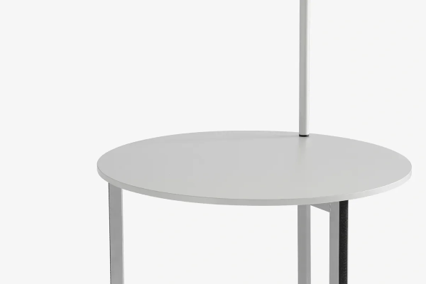 Mobile Verkaufstheke mit individuellem Druck und rundem Topschild
