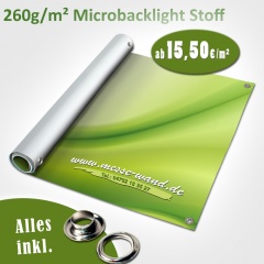 Druck auf Microbacklight Stoff 260g/qm