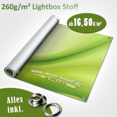 Druck auf Lightbox Stoff 260g/qm
